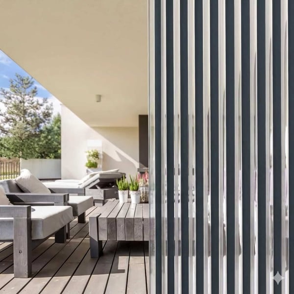 Polycarbonat Stegplatte | 16 mm | Breite 98 cm | Klar / Anthrazit gestreift | 2-Seiten UV-Schutz | 3,00 m