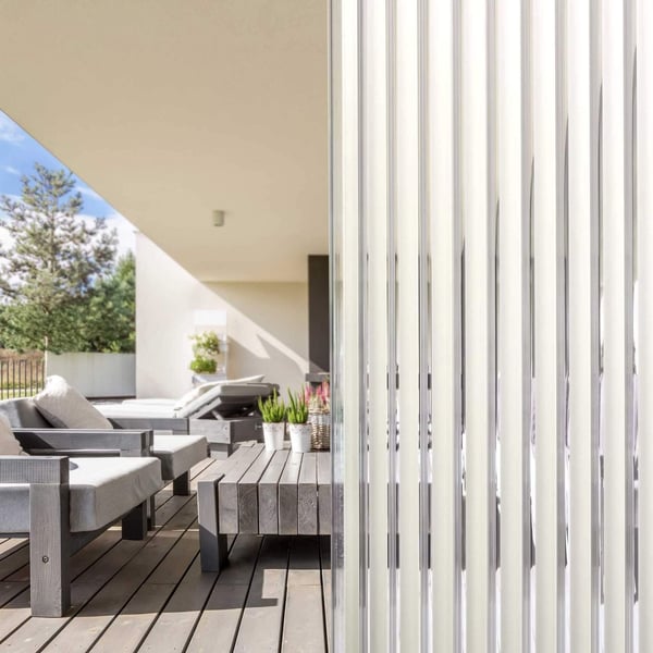 Polycarbonat Stegplatte | 16 mm | Breite 98 cm | Klar / Weiß gestreift | 2-Seiten UV-Schutz | 3,50 m