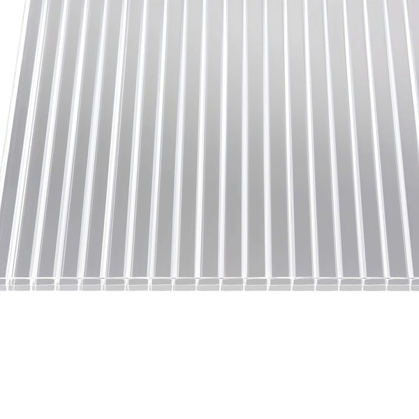Polycarbonat Stegplatte | 16 mm | Breite 1,20 m | Klar | 2-Seiten UV-Schutz | 4,50 m