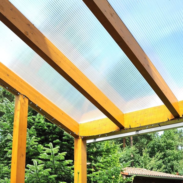 Polycarbonat Stegplatte | 16 mm | Breite 1,20 m | Klar | 2-Seiten UV-Schutz | 4,50 m