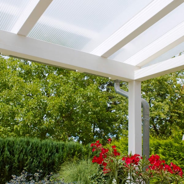 Polycarbonat Stegplatte | 16 mm | Breite 1,20 m | Klar | 2-Seiten UV-Schutz | 4,50 m