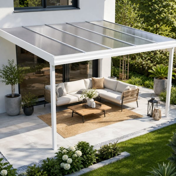 Polycarbonat Stegplatte | 16 mm | Breite 98 cm | Klar | X-Struktur | 2,50 m