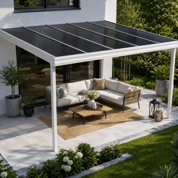 Polycarbonat Stegplatte | 16 mm | Breite 98 cm | Anthrazitgrau | Novalite | 4,50 m
