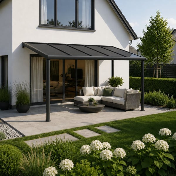 Polycarbonat Stegplatte | 16 mm | Breite 98 cm | Anthrazitgrau | Novalite | 4,50 m