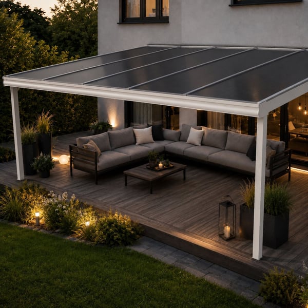 Polycarbonat Stegplatte | 16 mm | Breite 98 cm | Anthrazitgrau | Novalite | 4,50 m
