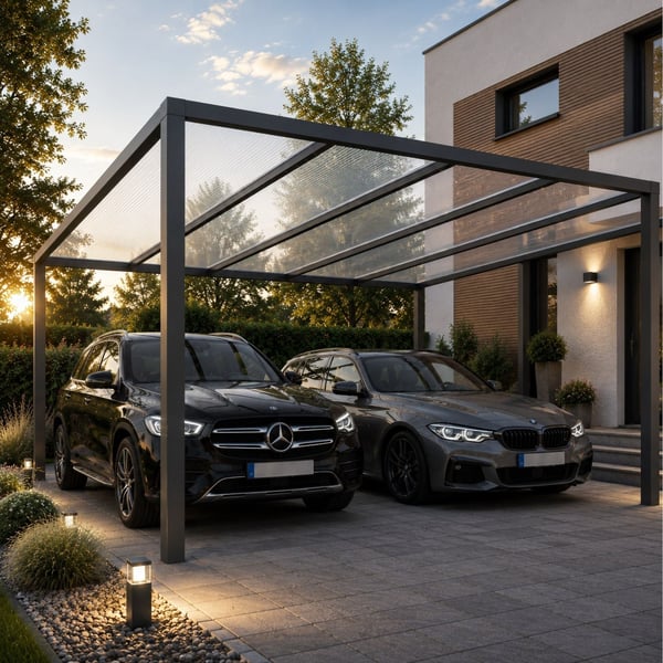 Polycarbonat Stegplatte | 16 mm | Breite 98 cm | Klar | X-Struktur | 4,00 m