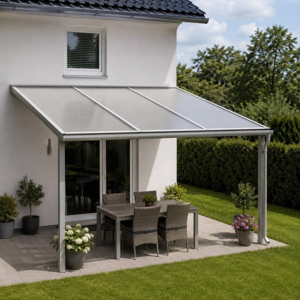 Polycarbonat Stegplatte | 16 mm | Breite 98 cm | Klar | X-Struktur | 4,00 m