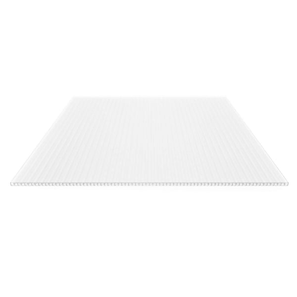 Polycarbonat Stegplatte | 16 mm | Breite 98 cm | Opal Weiß | X-Struktur | 5,00 m