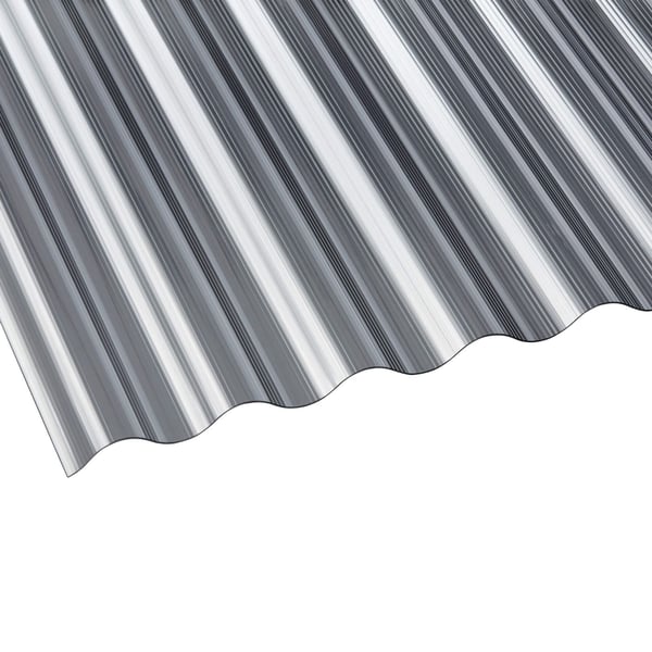 Polycarbonat Wellplatte 76/18, 1,40 mm, anthrazit, Hauptansicht schraeg von oben