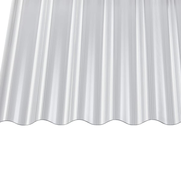 Polycarbonat Wellplatte 76/18, klar, 1,40 mm, Hauptansicht von oben