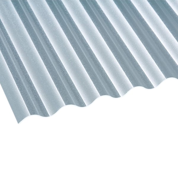 Polycarbonat Wellplatte 76/18, klar, 2,50 mm, Hauptansicht der Wellenstruktur