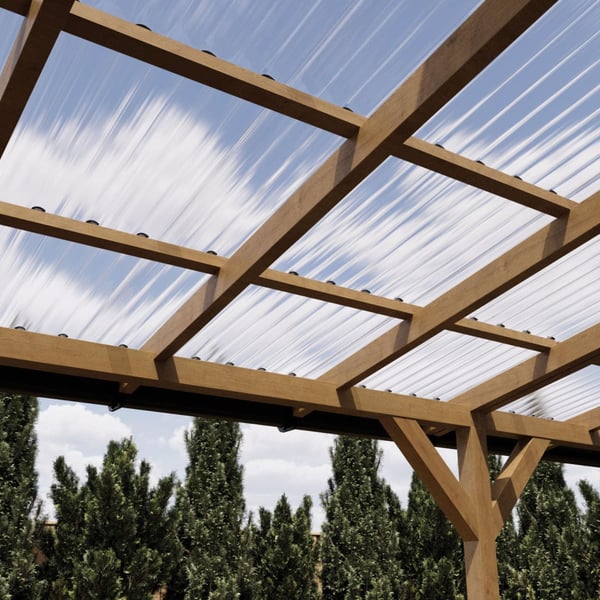 Polycarbonat Wellplatte | 76/18 | 0,90 mm | Klar | 2-Seiten UV-Schutz | 3,00 m