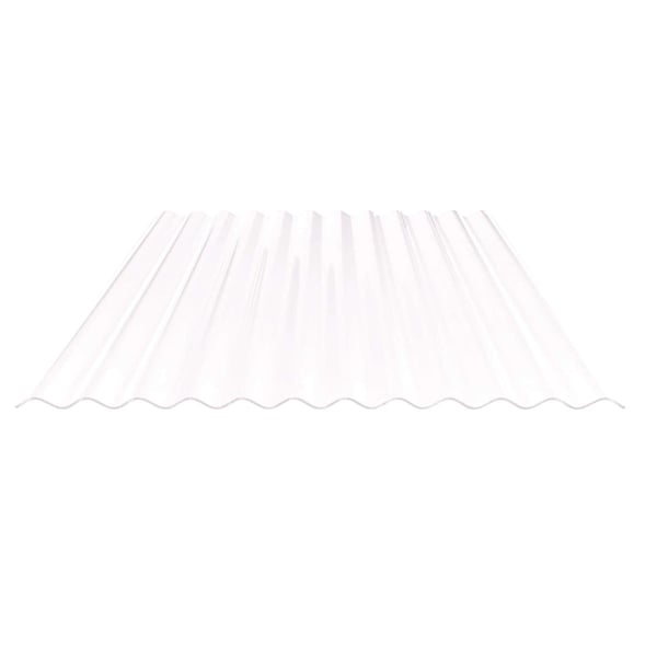 Polycarbonat Wellplatte 76/18, 0,90 mm, Opal-Weiß, freigestellt, Hauptansicht von oben