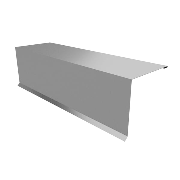 Pultabschluss aus Stahl, Weißaluminium RAL 9006, 0,50 mm Stärke, Hauptansicht