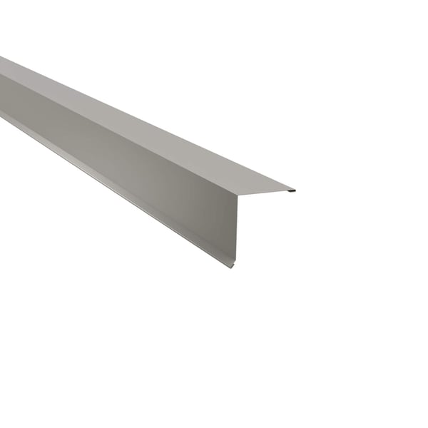 Pultabschluss aus Stahl, Weißaluminium (RAL 9006), 0,75 mm Stärke, Hauptansicht