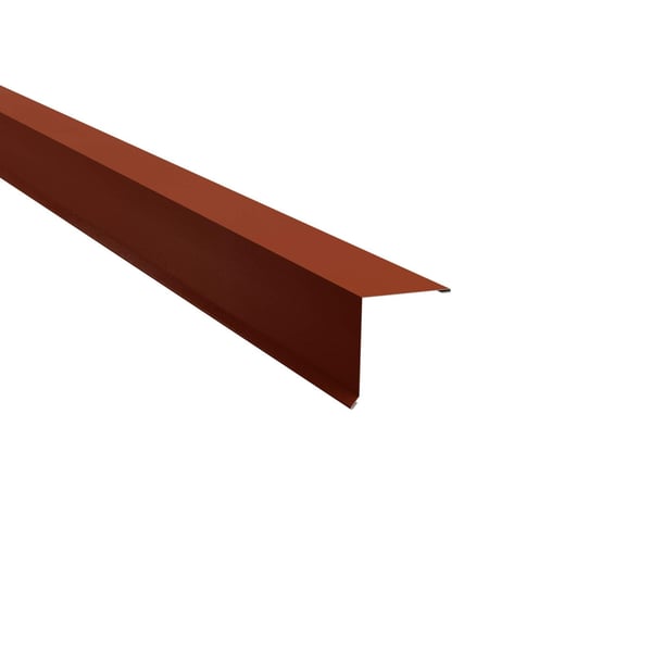 Pultabschluss Ziegelrot, 11,5 x 11,5 cm, 80° Winkel, Stahl 0,50 mm, Hauptansicht