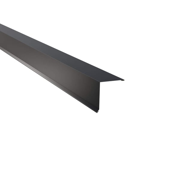 Pultabschluss Aluminium Anthrazitgrau RAL 7016, Hauptansicht schraeg von oben