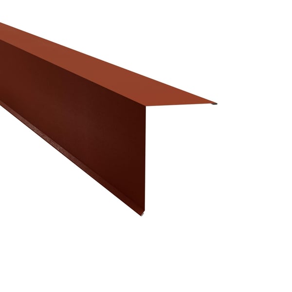 Pultabschluss aus ziegelrotem Stahl, 0,50 mm, mit 35 µm Mattpolyester-Beschichtung, Hauptansicht