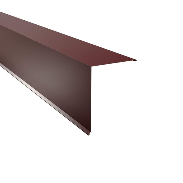 Pultabschluss aus weinrotem Stahl, 0,50 mm stark, 25 µm Polyesterbeschichtung, Hauptansicht