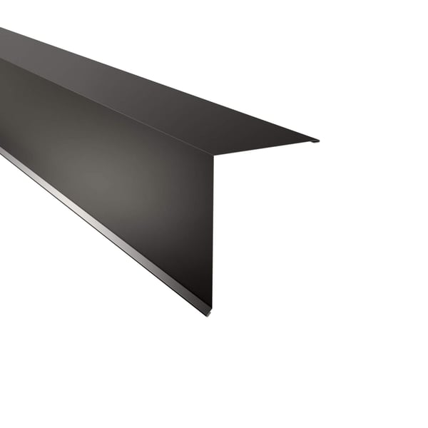Pultabschluss Tiefschwarz RAL 9005 aus Stahl 0,50 mm, Polyesterbeschichtung 25 µm