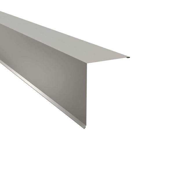 Pultabschluss aus Stahl, Grauweiß (RAL 9002), 0,63 mm stark, 25 µm Polyesterbeschichtung, Hauptansicht