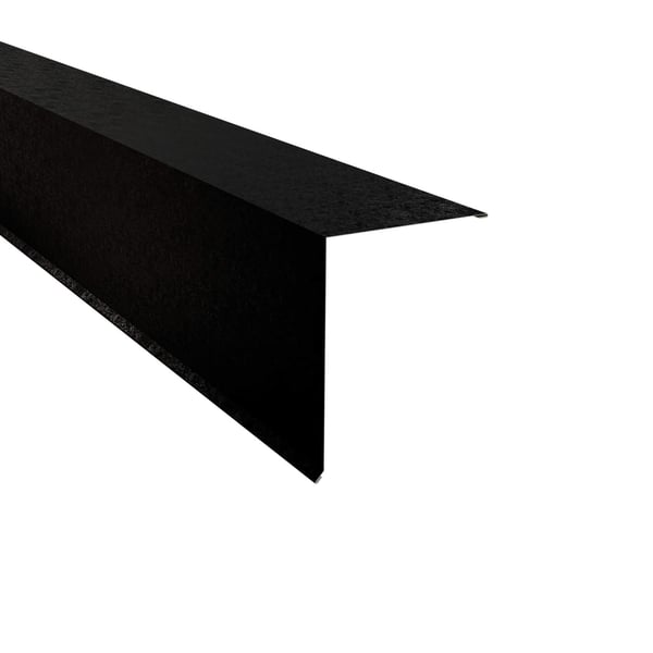 Pultabschluss aus tiefschwarzem Stahl, 0,50 mm, mit 85 Grad Winkel, Hauptansicht