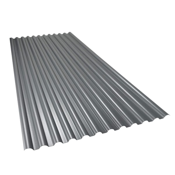 PVC Profilplatte SINTRA 77/18 Anthrazit-Metallic, 1,20 mm, Gesamtansicht schraeg von oben