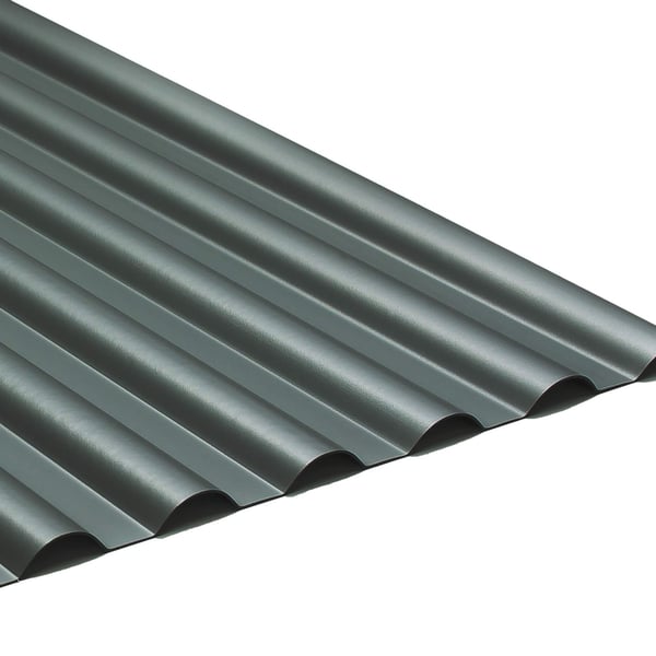 PVC Profilplatte SINTRA 77/18 Anthrazit-Metallic, Hauptansicht des Wellenprofils