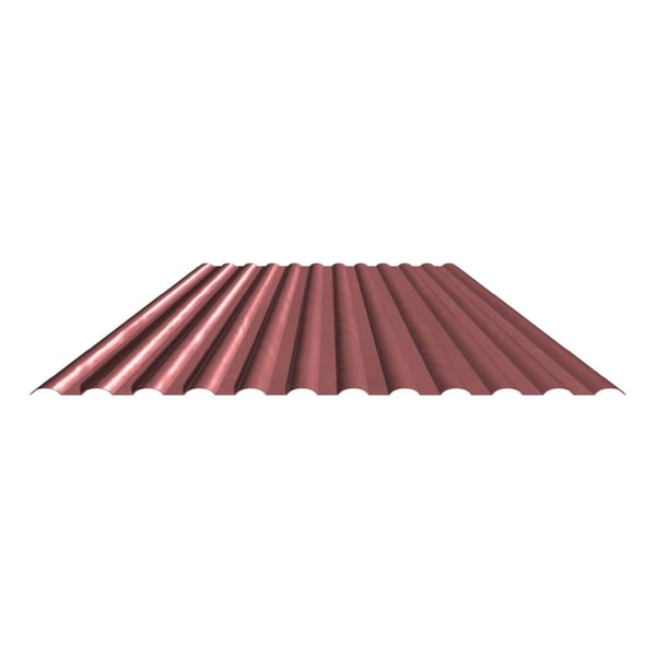 PVC Profilplatte SINTRA 77/18 Rot-Metallic, Gesamtansicht von vorne