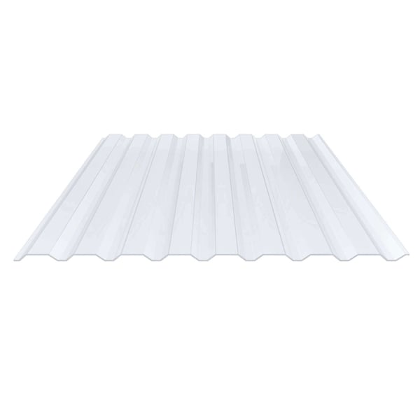 PVC Spundwandplatte klarbläulich, 1,40 mm Stärke, Trapezprofil, Hauptansicht