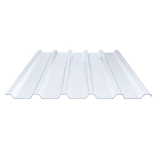 PVC Spundwandplatte klarbläulich, 1,50 mm, Trapezprofil 207/35, Hauptansicht