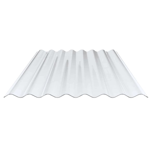 PVC Wellplatte | 130/30 | Profil 8 | 1,40 mm | Klarbläulich | 2,00 m