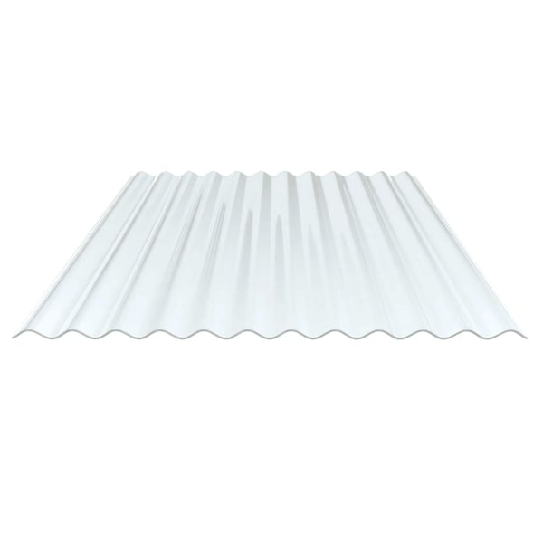PVC Wellplatte 76/18 klarbläulich, 1,30 mm Stärke, freigestellt