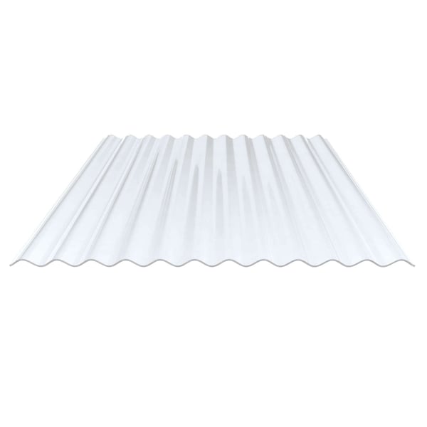 PVC Wellplatte | 76/18 | 1,30 mm | Klarbläulich | 4,50 m