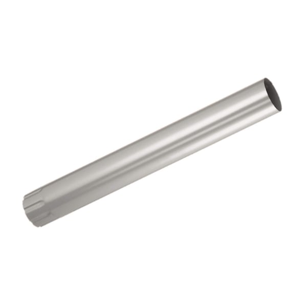 Regenfallrohr aus Stahl, Graualuminium RAL 9007, 50 µm Polyurethan beschichtet, mit Muffe