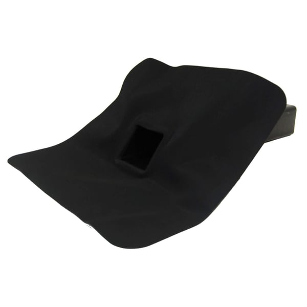 Regenwasserabfluss aus schwarzem EPDM, 1,30 mm stark, mit quadratischer Oeffnung, Hauptansicht