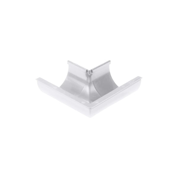 Rinnenaußenwinkel 90 Grad aus grauem PVC von Plastmo, Hauptansicht