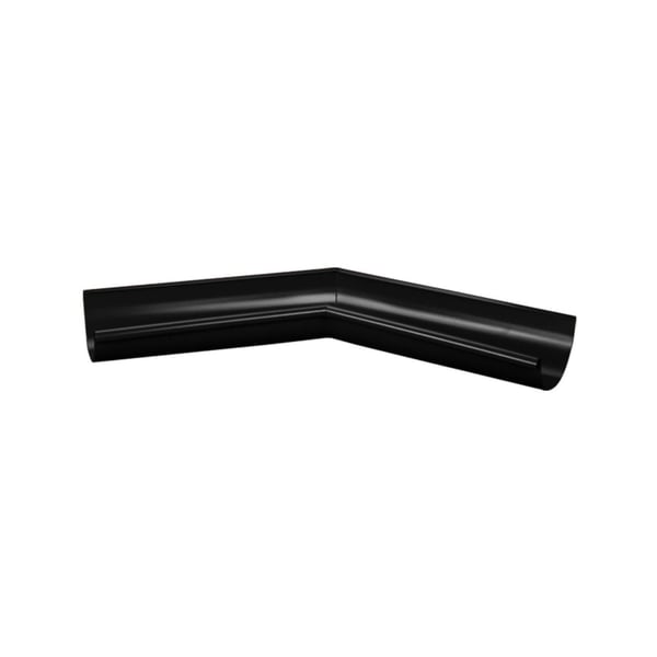 Rinneninnenwinkel 135° aus Stahl, tiefschwarz (RAL 9005), mit 50 µm Polyurethan-Beschichtung