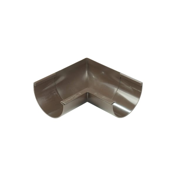 Rinneninnenwinkel 90 Grad aus braunem PVC von Plastmo, Hauptansicht