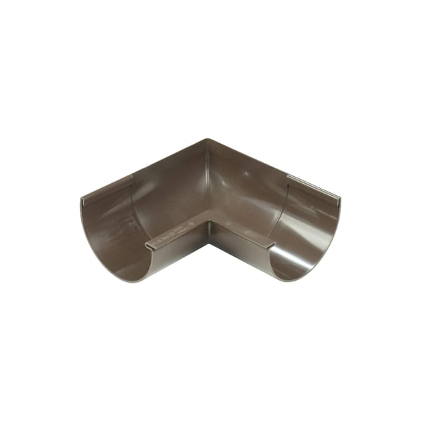 Rinneninnenwinkel 90 Grad aus braunem PVC von Plastmo, Hauptansicht