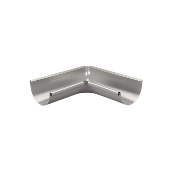 Rinneninnenwinkel 90 Grad aus Stahl in Graualuminium (RAL 9007) mit Polyurethan-Beschichtung, Hauptansicht