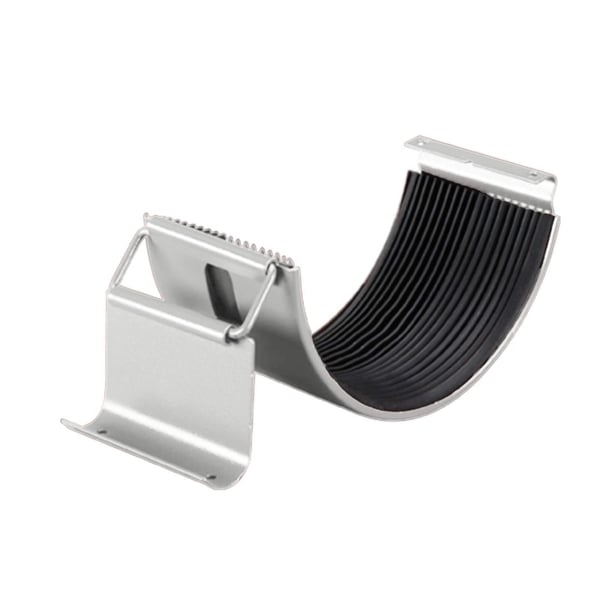 Rinnenverbinder aus Stahl in Weißaluminium (RAL 9006) mit schwarzer Gummidichtung, Hauptansicht