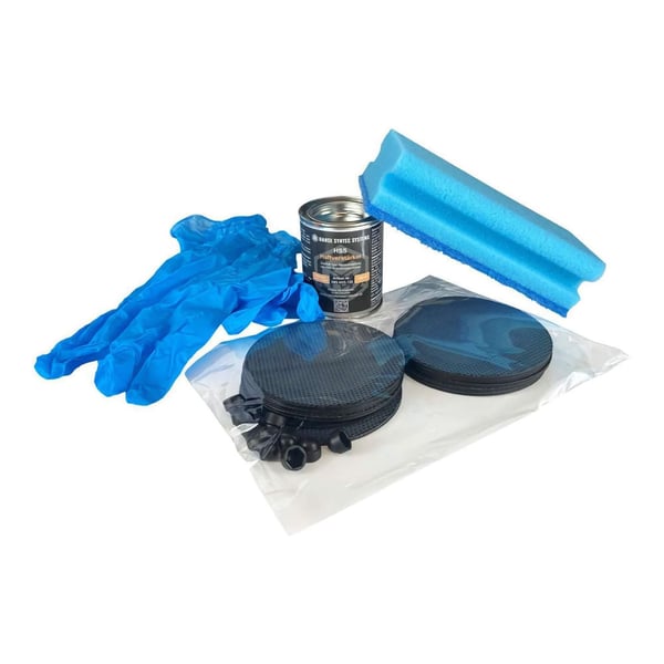 Schrauben Reparaturflicken Set DACHPROTECT, schwarz, mit Handschuhen, Kleber und Schwamm