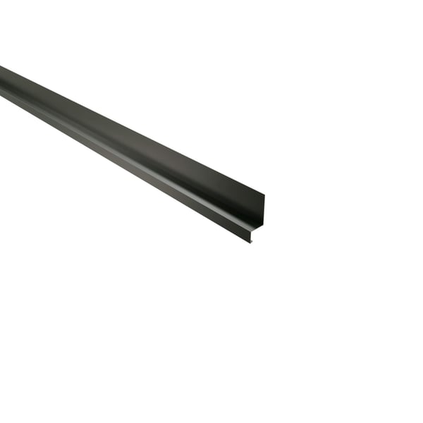 Sockelleiste Stahl 0,75 mm Chromoxidgrün mit 25 µm Polyesterbeschichtung, Hauptansicht schräg von oben