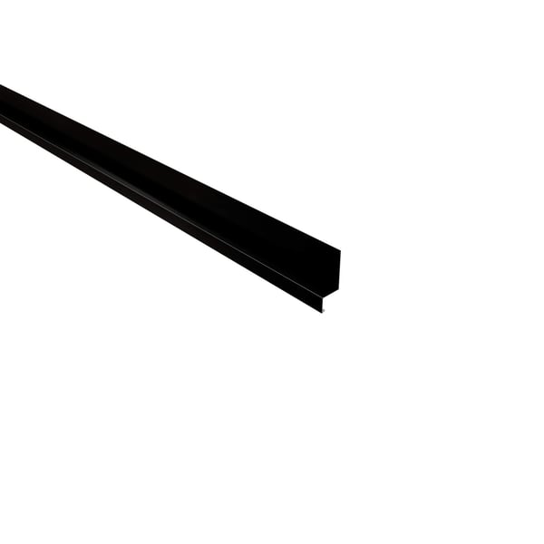 Sockelleiste Stahl 0,50 mm Schwarz (RAL 9005) mit 35 µm Mattpolyester-Beschichtung, Hauptansicht