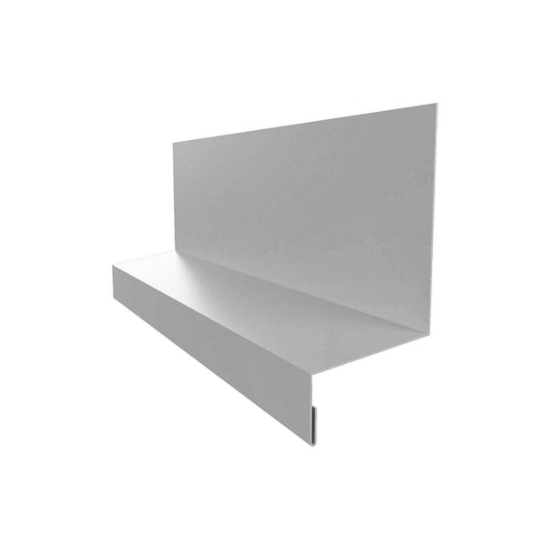 Sockelleiste Typ 1 aus weißaluminiumfarbenem Stahl, 0,75 mm stark, 50 µm PURLAK-Beschichtung