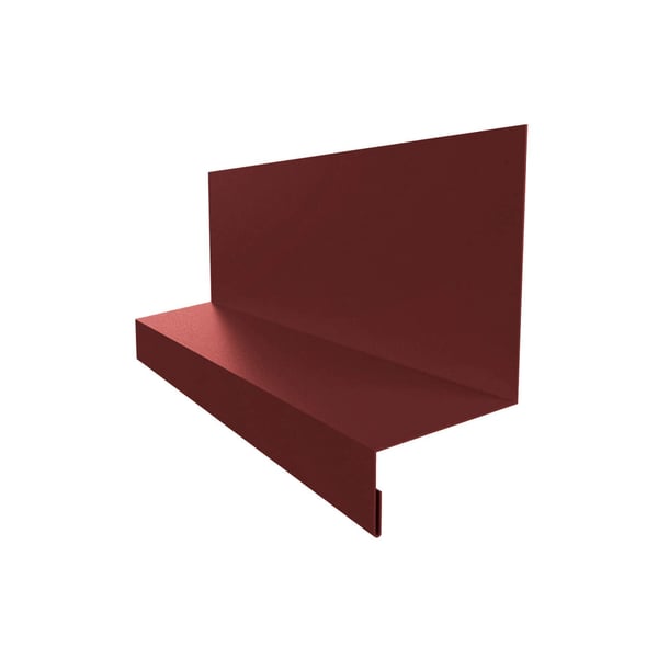 Sockelleiste Typ 2 aus Stahl 0,75 mm Rotbraun RAL 8012, Hauptansicht