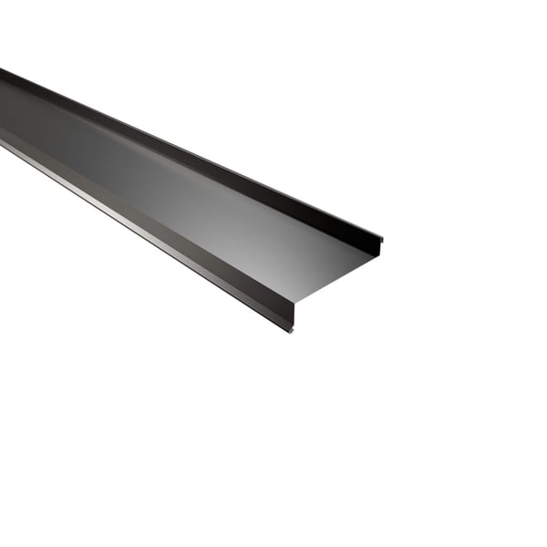 Sohlbank Tiefschwarz RAL 9005 aus Stahl 0,50 mm, Polyester 25 µm beschichtet, Hauptansicht