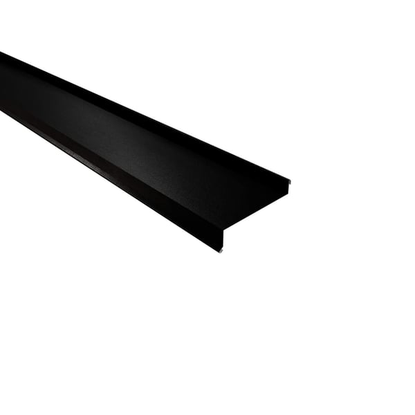 Sohlbank Stahl 0,50 mm Schwarz Mattpolyester, Hauptansicht schraeg von oben