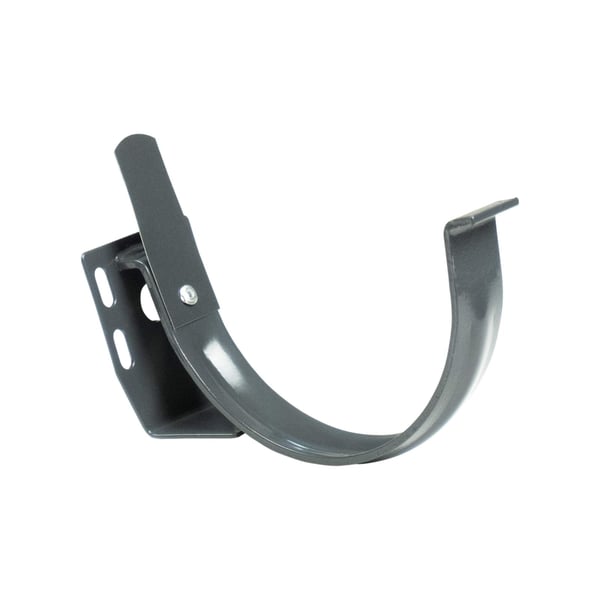 Dachrinnenhalter, verstellbar, aus graphitfarbenem Stahl, freigestellt
